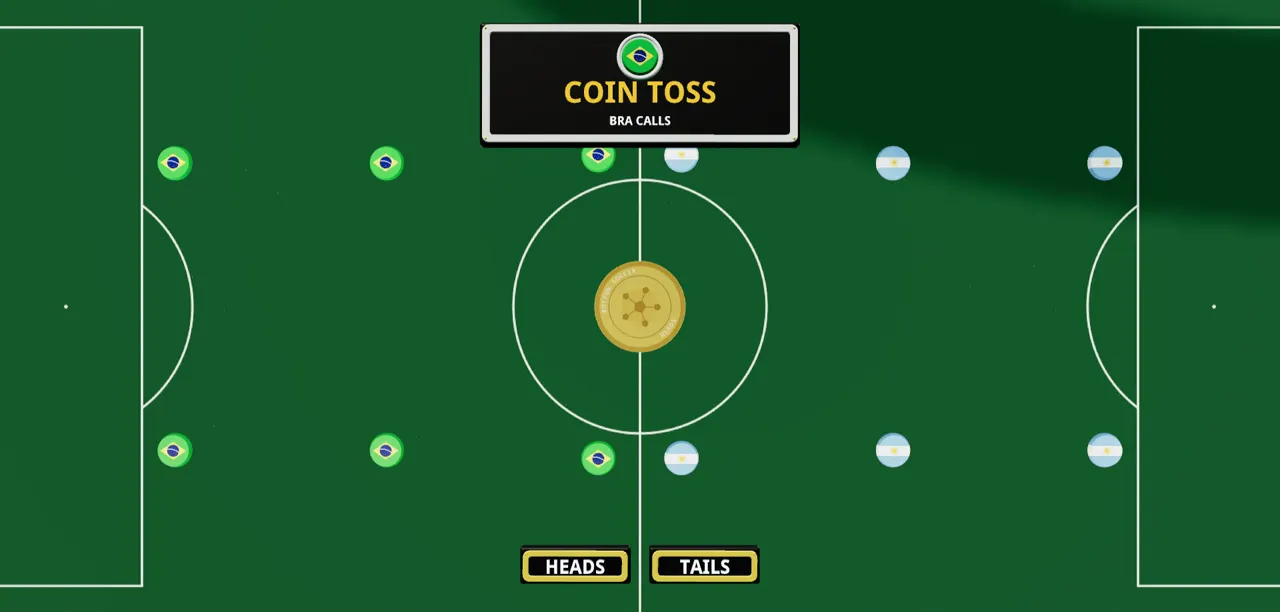 The coin toss on the center spot
